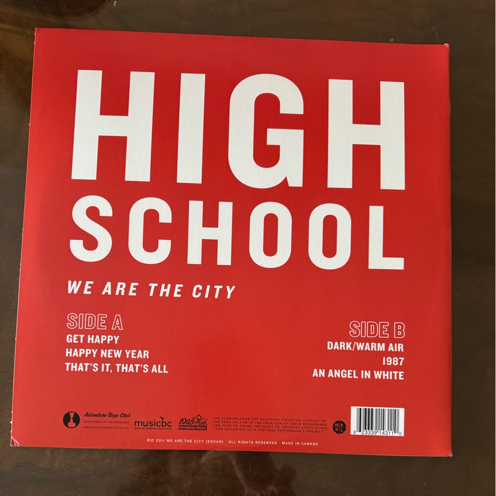 High School We are the City Vinyl record - like new condition